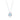 Blue Topaz Trillion Halo Pendant – 925 Sterling Silver | Luxury Jewelry