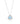 Blue Topaz Trillion Halo Pendant – 925 Sterling Silver | Luxury Jewelry