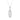 London Blue Topaz Elongated Pendant – 9KT White Gold | Fine Jewelry