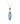 London Blue Topaz Elongated Pendant – 9KT White Gold | Fine Jewelry Yellow Gold
