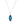 London Blue Topaz With Diamond EF-VS 6.10ctw Pendant With Chain In 9KT Rose Gold