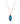 London Blue Topaz With Diamond EF-VS 6.10ctw Pendant With Chain In 9KT Rose Gold