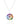 Multi-Gemstone Halo Pendant – 925 Sterling Silver | Fine Jewelry