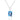 Sky Blue Topaz Coral-Motif Solitaire Pendant – 925 Sterling Silver | Fine Jewelry