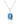 Sky Blue Topaz Coral-Motif Solitaire Pendant – 925 Sterling Silver | Fine Jewelry