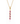 Pink Sapphire and Diamond Linear Drop Pendant in 9K Yellow Gold