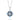 Blue Topaz Floral Cluster Pendant in 925 Sterling Silver
