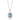 London Blue Topaz Bezel-Set Pendant in 925 Sterling Silver