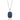 London Blue Topaz Cushion-Cut Pendant in 925 Sterling Silver