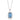 London Blue Topaz Cushion-Cut Pendant in 925 Sterling Silver
