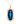 London Blue Topaz and Diamond Statement Pendant in 14K Yellow Gold Yellow Gold