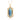 London Blue Topaz and Diamond Statement Pendant in 9K Yellow Gold