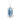 London Blue Topaz and Diamond Statement Pendant in 9K Yellow Gold