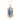 London Blue Topaz and Diamond Statement Pendant in 9K Yellow Gold