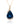 London Blue Topaz and Diamond Drop Pendant in 14K Yellow Gold Yellow Gold