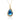 London Blue Topaz and Diamond Drop Pendant in 9K Yellow Gold