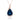 London Blue Topaz and Diamond Drop Pendant in 9K Yellow Gold Rose Gold