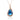London Blue Topaz and Diamond Drop Pendant in 9K Yellow Gold