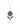 Red Garnet Floral Bloom Statement Pendant in 925 Sterling Silver