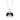 Black Spinel and White Zircon Dog Portrait Pendant in 925 Sterling Silver