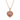 Pink Tourmaline and Diamond Double Halo Heart Pendant in 9K Yellow Gold