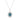 London Blue Topaz Halo Pendant – 925 Sterling Silver | Fine Jewelry