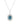 London Blue Topaz With Multi Stone 4.60ctw Pendant With Chain In 925 Sterling Silver