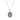London Blue Topaz Halo Pendant – 925 Sterling Silver | Fine Jewelry