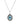 London Blue Topaz With Multi Stone 4.60ctw Pendant With Chain In 925 Sterling Silver