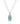 Swiss Blue Topaz 3.00ctw Pendant With Chain In 925 Sterling Silver