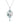 Sleeping Beauty Turquoise 2.60ctw Pendant With Chain In 925 Sterling Silver
