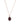 Garnet With Diamond EF-VS 2.90ctw Pendant With Chain In 9KT Yellow Gold