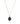 Mozambique Garnet & Diamond Pendant - 9KT Yellow Gold