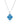 Sleeping Beauty Turquoise 2.20ctw Pendant With Chain In 925 Sterling Silver