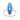 London Blue Topaz Elongated Ring – 9KT White Gold | Fine Jewelry White Gold