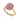 Pink Sapphire and Diamond Double Halo Ring in 9K Yellow Gold