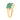 Emerald & Diamond Halo Ring – 9KT Yellow Gold | Fine Jewelry