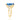 Swiss Blue Topaz & Diamond Classic Ring – 9KT Yellow Gold | Fine Jewelry