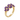 Amethyst & Diamond Classic Accent Ring – 9KT Yellow Gold | Fine Jewelry