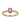 Pink Sapphire and Diamond Heart Band Ring in 9K Yellow Gold Yellow Gold