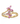 Pink Sapphire and Diamond Bypass Ring in 9K Yellow Gold Yellow Gold