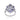 Iolite Cluster Statement Ring in 925 Sterling Silver