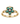Green and Pink Sapphire Floral Ring in 9K Yellow Gold Yellow Gold