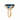London Blue Topaz and Diamond Statement Ring in 14K Yellow Gold