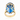 London Blue Topaz and Diamond Statement Ring in 14K Yellow Gold