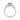 Citrine and Zircon Accent Leaf-Design Ring in 925 Sterling Silver