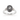 Black Rutile Quartz and Diamond Statement Ring in 9K Yellow Gold White Gold