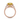 Champagne Quartz and Diamond Split-Shank Ring in 9K Yellow Gold