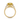 Champagne Quartz and Diamond Split-Shank Ring in 9K Yellow Gold
