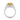 Champagne Quartz and Diamond Split-Shank Ring in 9K Yellow Gold